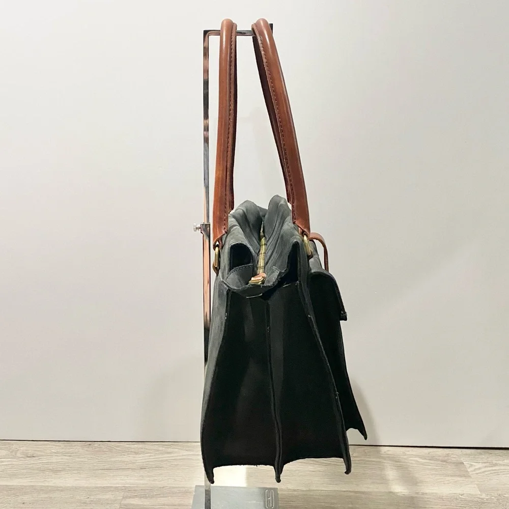 Madewell Eaton Black and Brown leather Tote Bag - Picture 4 of 10